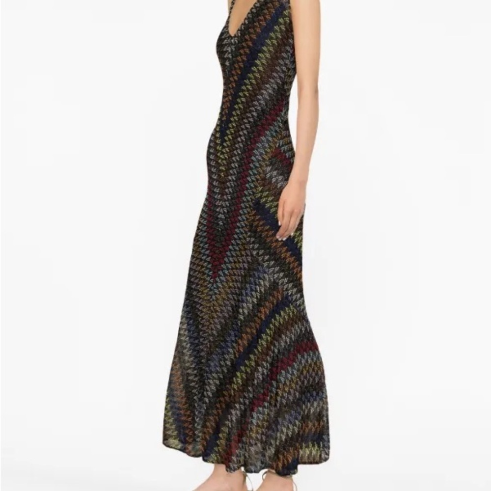 New NWT Missoni zigzag crochet-knit maxi dress Size 38 - Picture 4 of 6